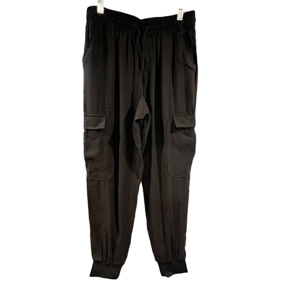 Inc Jogger-Regular Petite Plus High Rise Size PM Color Deep Black Pants MSRP 79